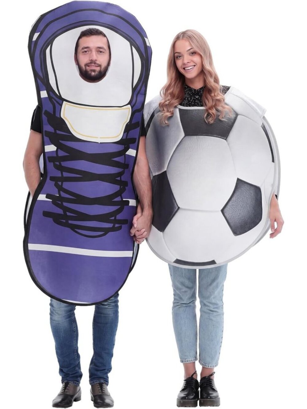 Spooky Halloween Couples Costumes Set - Fun Adult Matching Outfits, 2 Pcs